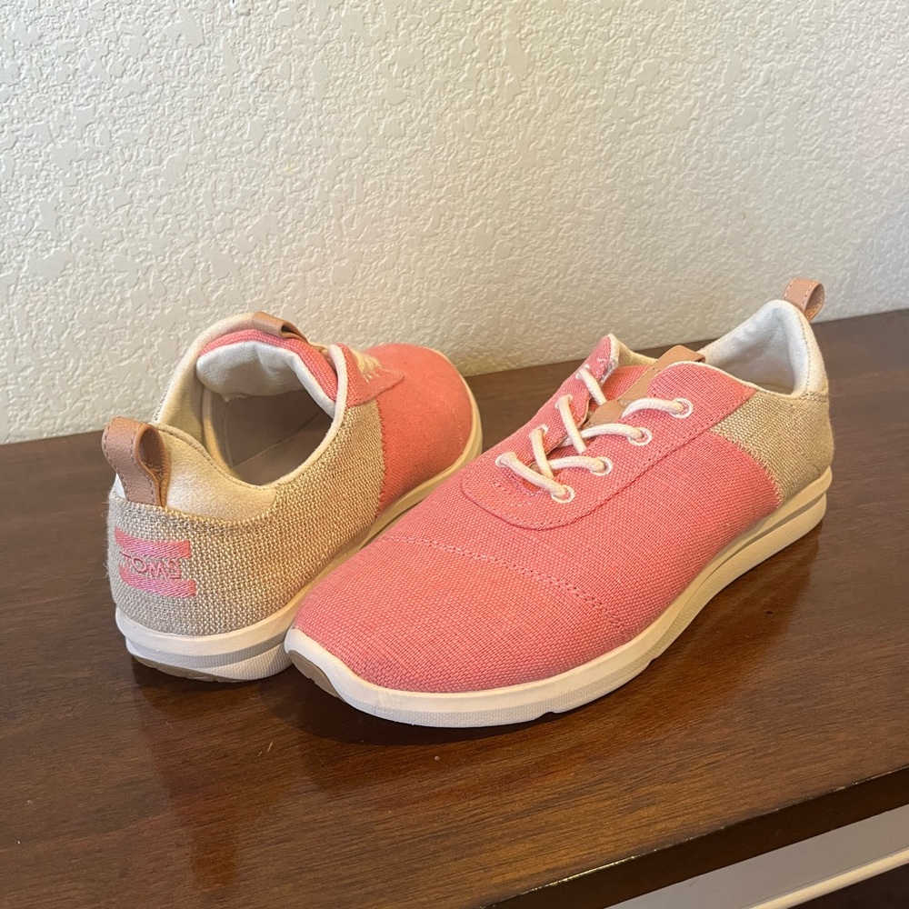 Toms Pink and Tan Sneakers for Everyday Wear
